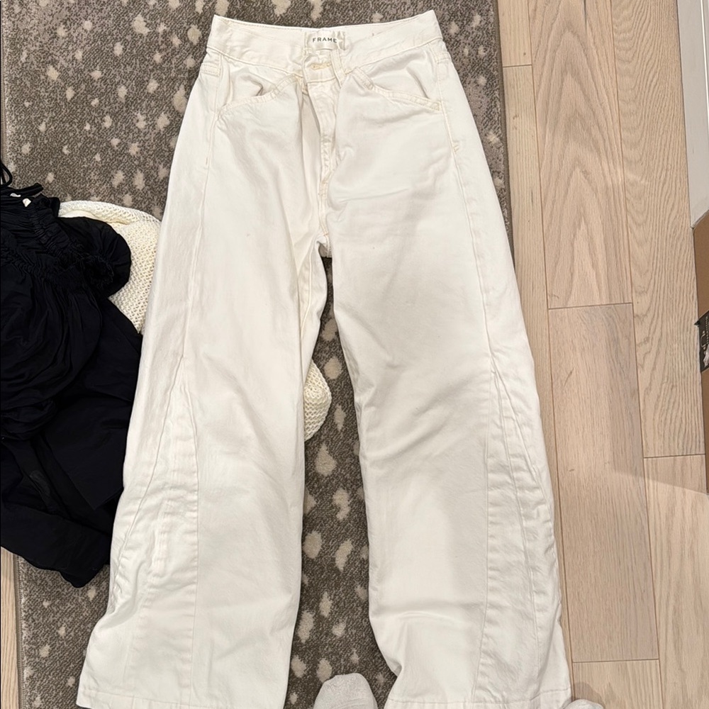 White Wide-Leg Pants